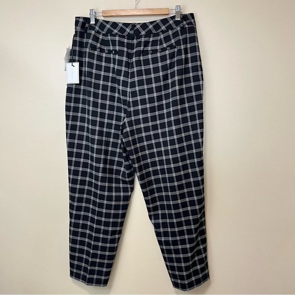 NWT 1. State Veridian Blooms Pant - Black White Plaid - Picture 6 of 14